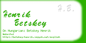 henrik betskey business card